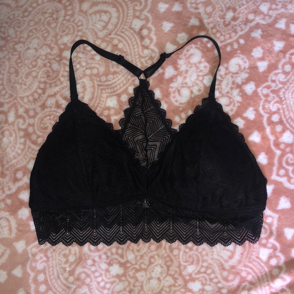 Lace bralette black 1X like new